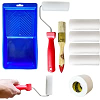 AQOS | Rodillo pintura- espuma- poro 0- kit para esmaltar- pequeño- muebles- esponja- antigoteo- con cubeta- pincel y…